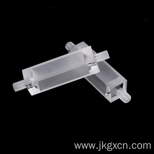 Quartz flow cells with screw thread